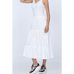 Casual dress, white color, model 8319